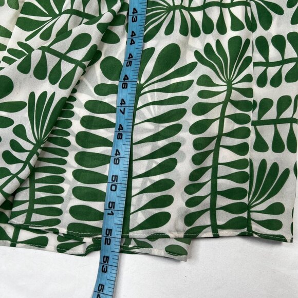 Baltic Born Austin Kimono Dress Midi Fit Flare Retro Green Print Large - Picture 11 of 15
